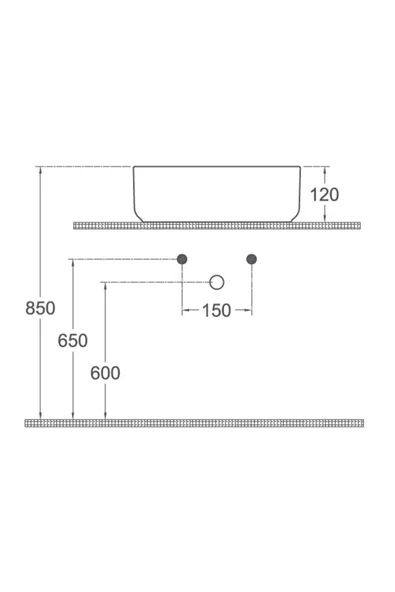 İsvea Isvea Infinity Tezgah Üzeri Lavabo 36Cm Mat Beyaz - Resim 2