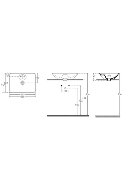 İsvea Isvea Sistemay Clear Tezgah Üzeri Çanak Lavabo 52,5 X 39,5 Cm Beyaz - Resim 6