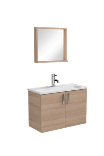 Ece Banyo Sonomo Meşe Slim Smart 80X35 Cm Banyo Dolabı