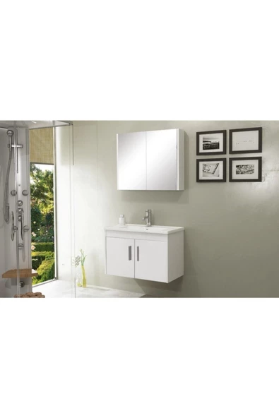 Ece Banyo Gama 65 Cm Banyo Dolabı - Beyaz - 2
