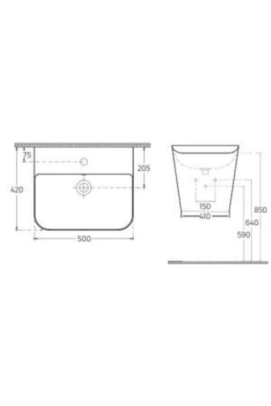 İsvea Isvea Sott Aqua Asma Monoblok Lavabo 50 Cm - 2