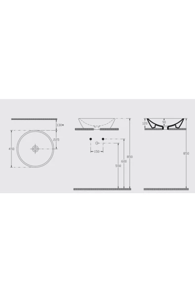 İsvea Sistema Y 45 Cm Çanak Lavabo - Resim 2