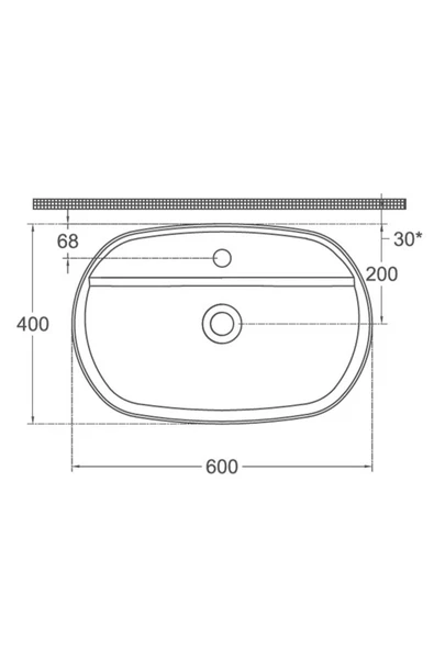 İsvea Isvea Infinity Batarya Delikli Tezgah Üzeri Lavabo 60Cm Mat Beyaz