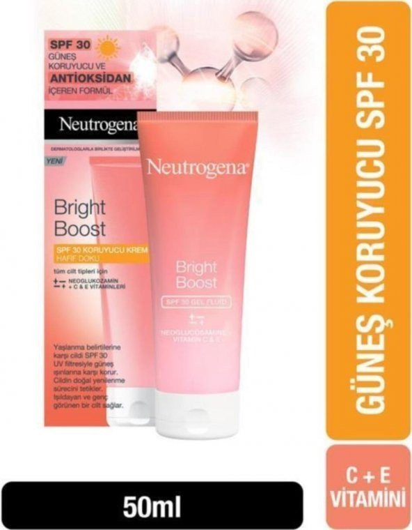 Neutrogena Bright Boost Spf 30 Koruyucu Krem Hafif Doku 50 Ml