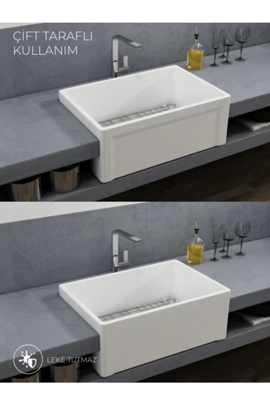İsvea Lugano Tek Hazneli Mutfak Ve Banyo Eviyesi, 61 Cm - 4