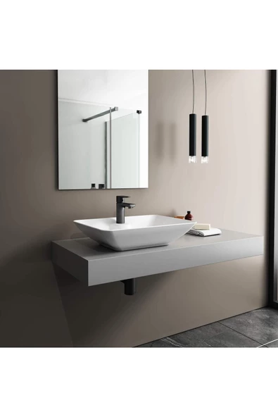 İsvea Isvea Sistemay Clear Tezgah Üzeri Çanak Lavabo 52,5 X 39,5 Cm Beyaz - Resim 5