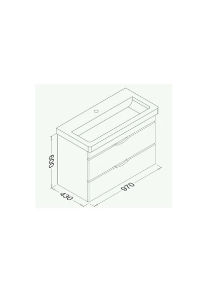 İsvea Isvea Neo 100 Cm Lavabo Dolabı, Gri - 3