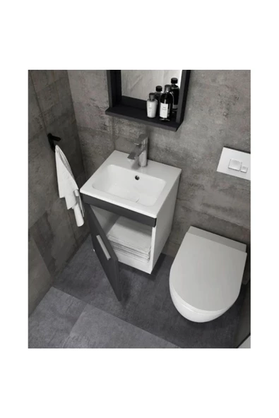 İsvea İsvea Sistemat Compacto 40X36 Cm Mobilya Uyumlu Mini Lavabo 10Sl50040 - 2