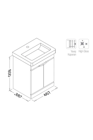 İsvea Isvea Neo 50 Cm Lavabo Dolabı - 2
