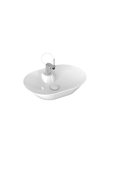 İsvea Sistema Y Soft Tezgah Üzeri Lavabo 60 Cm Beyaz Extra Dekorsuz Delikli 10Sy51060