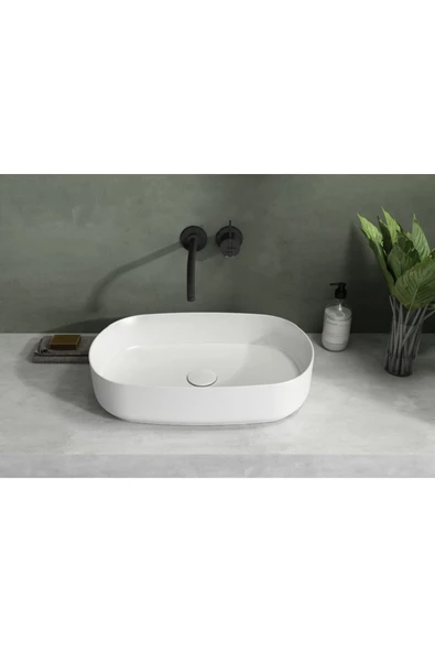 İsvea Isvea İnfinity Tezgah Üstü Lavabo 55 Cm Beyaz 10Nf65055