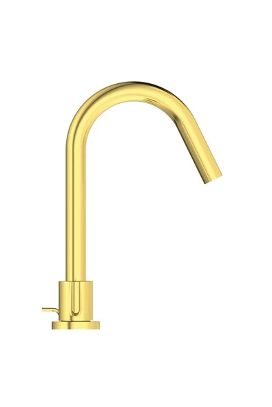 İdeal Standard Joy 3 Delikli Lavabo Bataryası 5L/Dk Fırçalanmış Altın Sifon Kumandalı - Resim 2