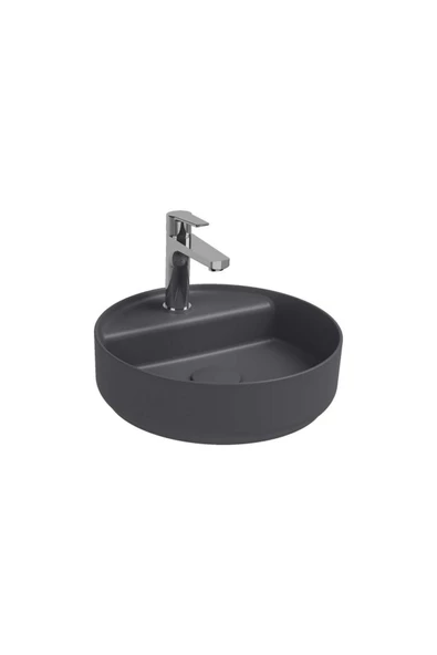 İsvea Isvea Infinity Batarya Delikli Tezgah Üzeri Lavabo 42Cm Antrasit