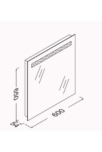 İsvea Isvea 60 Cm M5 Profil Çerçeveli Ayna (Kumlamalı, Ledli, İsıtmalı Anti-Fog) - 2