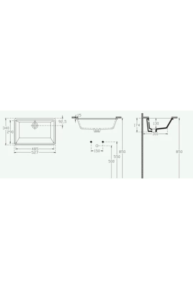 İsvea Soluzione Tezgahaltı Lavabo 54 Cm - 2