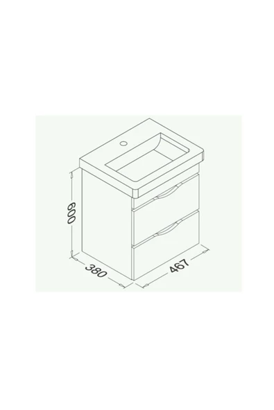 İsvea Isvea Neo 50 Cm Lavabo Dolabı, Gri - 3