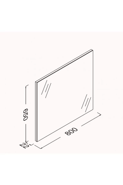 İsvea Isvea 80 Cm M1 Düz Ayna - 2