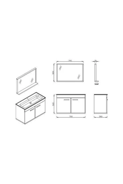 Evdeniste Ece Banyo Rubino Banyo Dolabı Beyaz 80 Cm - 4