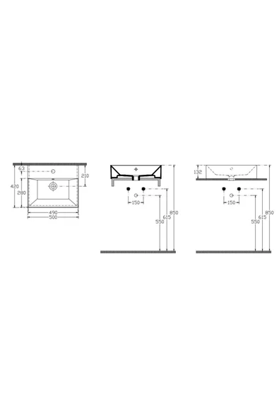 İsvea Isvea Sistemaz Tezgah Üstü Kare Lavabo 50X42 Cm. Beyaz - 5