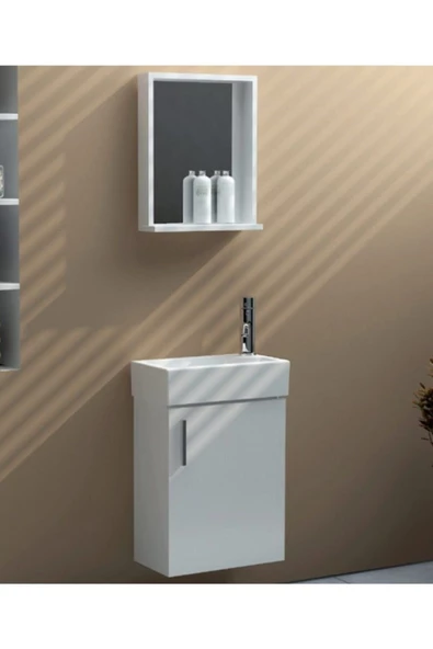 Ece Banyo Slim Smart 45 Cm Banyo Dolabı - Beyaz