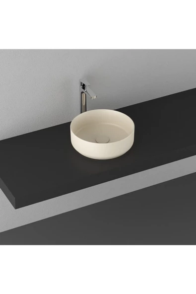 İsvea Infinity Ø 36 Cm Tezgahüstü Lavabo - Fildişi