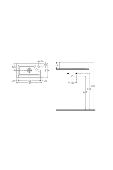 Ece Banyo Sekura Lavabo 46 Cm - Resim 2