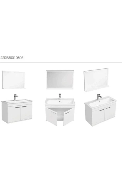 Evdeniste Ece Banyo Rubino Banyo Dolabı Beyaz 80 Cm - 3