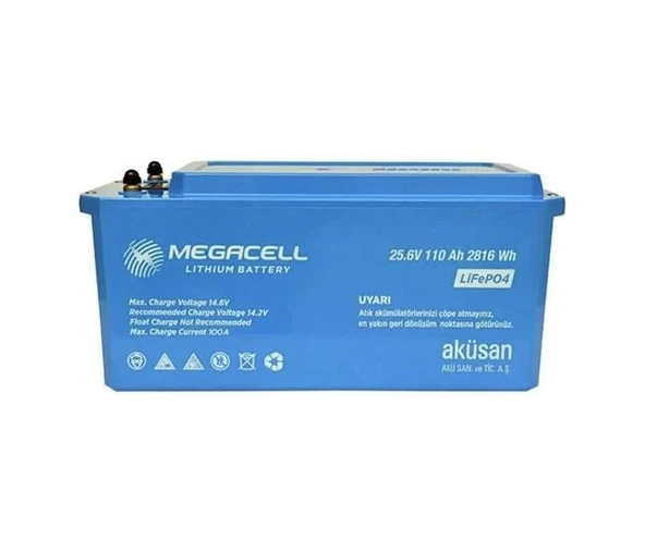 25.6V 110 Ah Lityum Demir Fosfat Akü