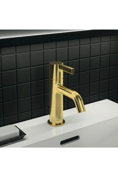 İdeal Standard Joy Lavabo Bataryası 5L/Dk Fırçalanmış Altın Sifon Kumandalı - 4