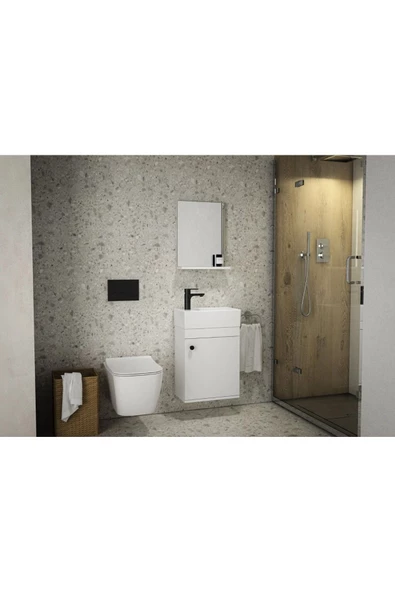 Ece Banyo City 45X25 Cm Mini Banyo Dolabı Seti