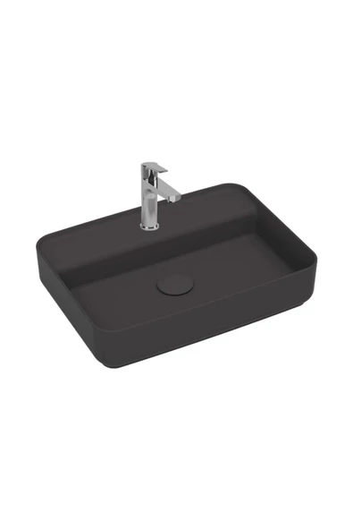 İsvea Isvea Infinity Tezgah Üzeri Lavabo 55Cm Antrasit