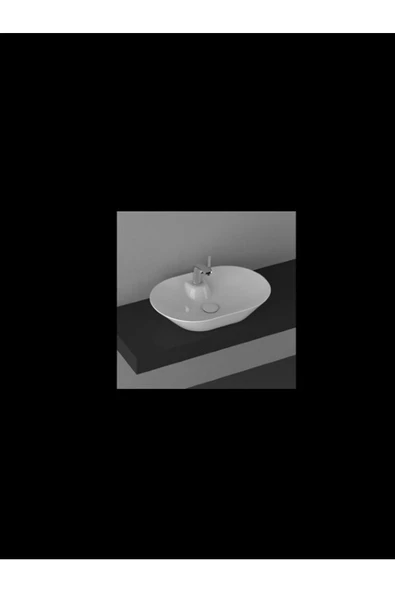 İsvea Sistema Y Soft Tezgah Üzeri Lavabo 60 Cm Beyaz Extra Dekorsuz Delikli 10Sy51060 - Resim 2