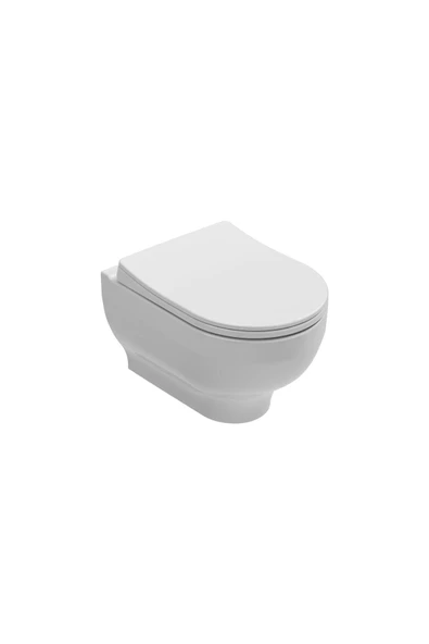 İsvea Soluzione Xı Rimless -Kanalsız Asma Klozet - Gömme Rezervuar Set -Mat Krom Kapaklı-5 Parça - 2