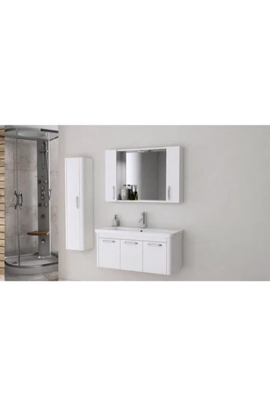 Ece Banyo Note Smart 100 Cm Banyo Dolabı - Beyaz - 4