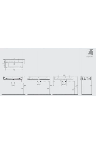 İsvea Sistema Z Frame 90 Cm Lavabo - 2