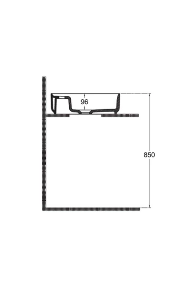 İsvea Isvea Infinity Tezgah Üzeri Lavabo 55Cm Antrasit - Resim 3