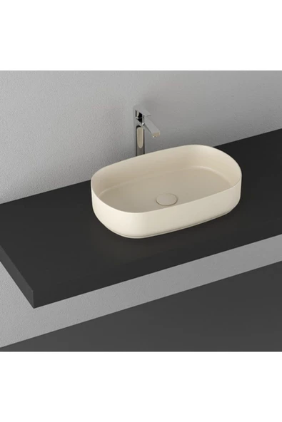 İsvea Infinity Tezgahüstü Lavabo 55 Cm Fildişi