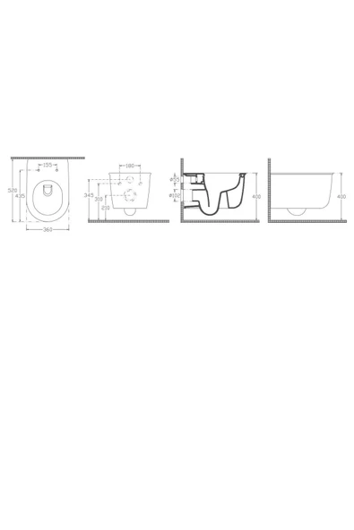 İsvea Isvea Fluido Tüm Alan Yıkaması Yapan Yeni Nesil Asma Klozet +Soft Klozet Kapağı 10Fd02001 - Resim 4