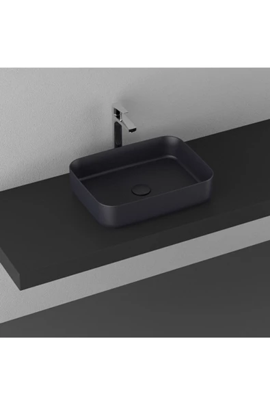 İsvea Isvea Infinity 50 Cm Tezgahüstü Lavabo-Antrasit