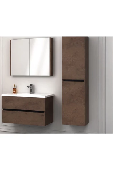 İsvea Isvea Trio+ Çift Çekmeceli 80 Cm Banyo Dolap Seti 24Tps776080I