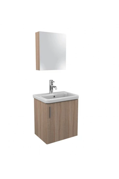 Ece Banyo Slim Smart 50 Cm Sonoma Meşe Banyo Dolabı - 2