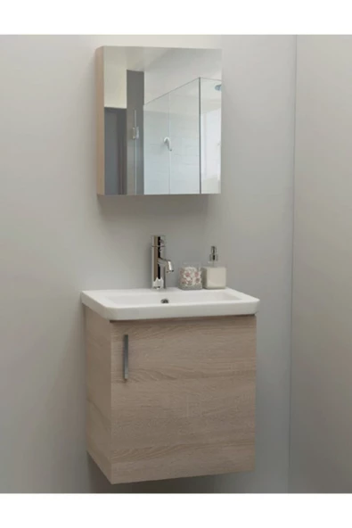 Ece Banyo Slim Smart 50 Cm Sonoma Meşe Banyo Dolabı