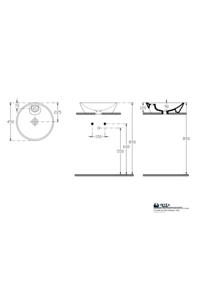 İsvea Sistema Y 45 Cm Lavabo - Resim 2