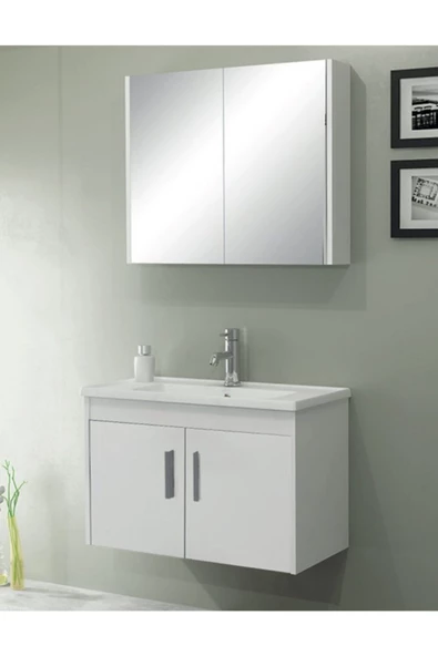 Ece Banyo Gama 80 Cm Banyo Dolabı - Beyaz