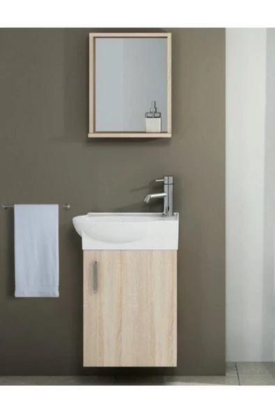 Ece Banyo Sonoma Meşe Slim Smart  Banyo Dolabı - 45X28 Cm