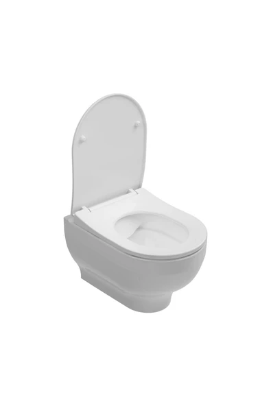 İsvea Soluzione Xı Rimless -Kanalsız Asma Klozet - Gömme Rezervuar Set -Mat Krom Kapaklı-5 Parça - 3