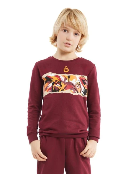 Galatasaray Orijinal Lisanslı Kırmızı Çocuk Sweat - 3