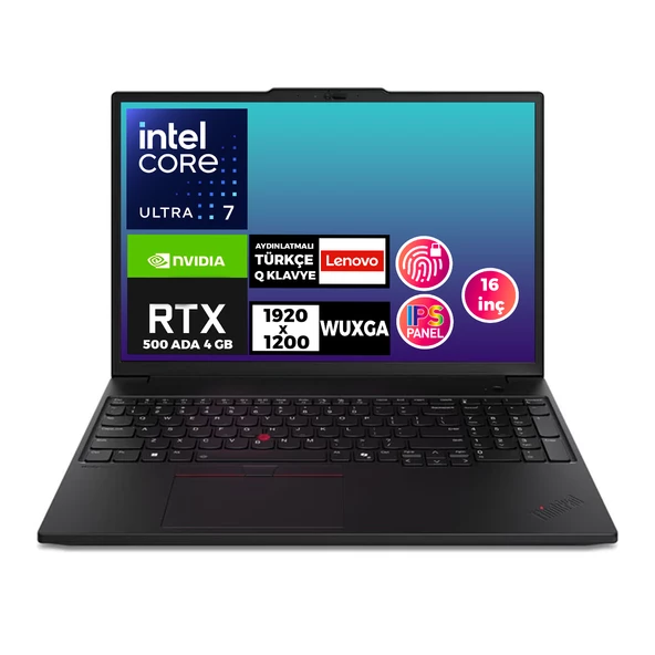 Lenovo MWS ThinkPad P16s G3 Ultra 7 155H 32GB 1TB SSD 4 GB RTX 500 16" WUXGA W11P 21KTS39RTX 017