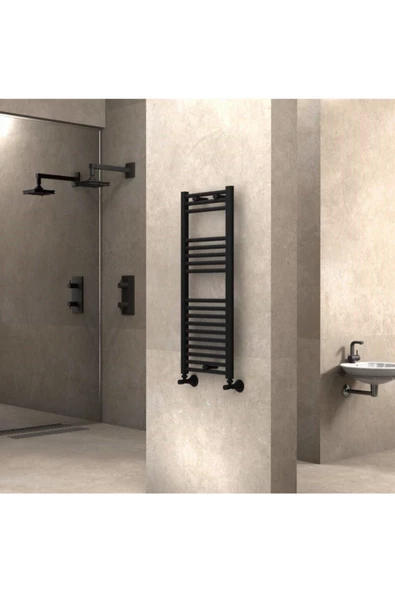 Radiva Banyo Ve Mutfak Için Havlupan 400X1000 Düz Mat Siyah