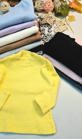 Bebek Ve Çocuklar İçin Düz Renk 1 Adet Kışlık Body - 2